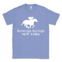 Colony Blue Saratoga Springs New York Horse Racing Jockey Classic Tee - Craftify