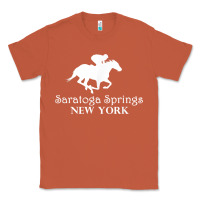 Copper Saratoga Springs New York Horse Racing Jockey Classic Tee - Craftify