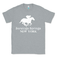 Heather Grey Saratoga Springs New York Horse Racing Jockey Classic Tee - Craftify