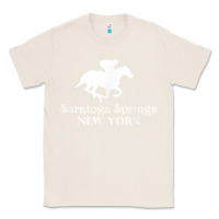 Natural Saratoga Springs New York Horse Racing Jockey Classic Tee - Craftify
