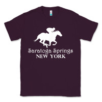 Saratoga Springs New York Horse Racing Jockey Classic Tee | Teevron