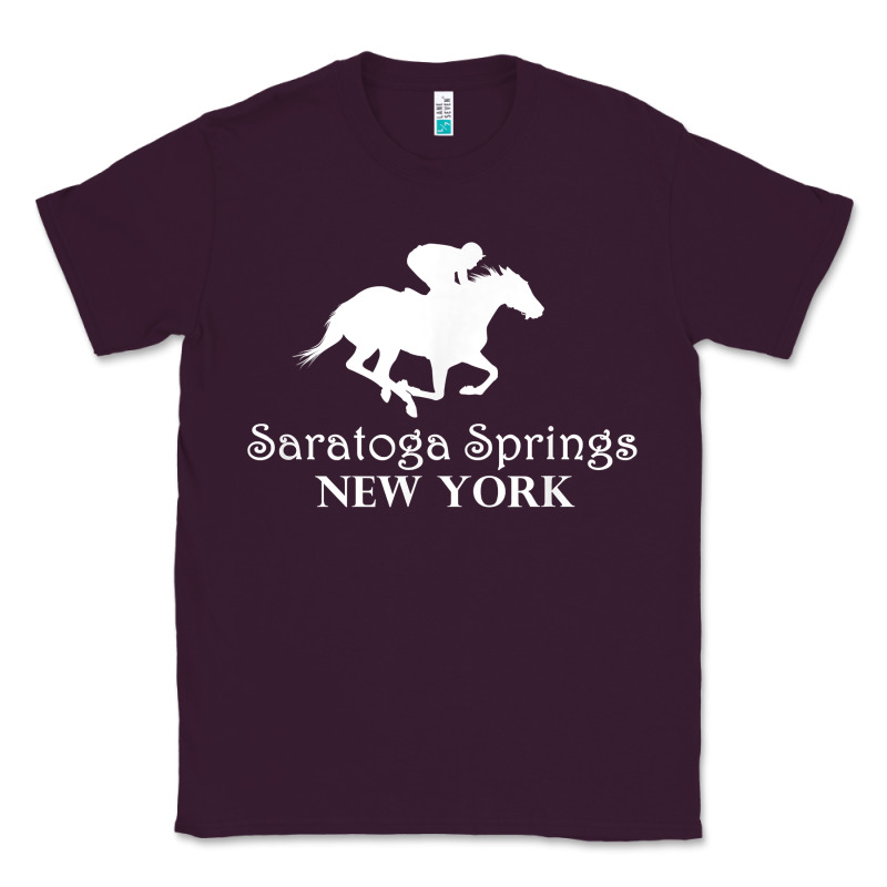 Saratoga Springs New York Horse Racing Jockey Classic Tee by Craftify | Teevron