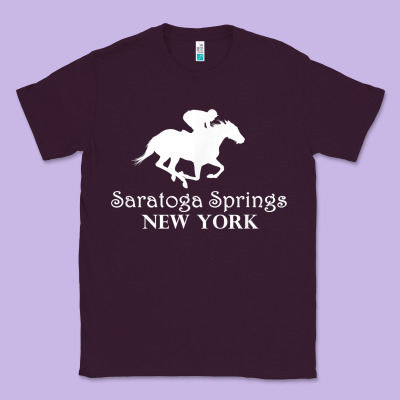 Saratoga Springs New York Horse Racing Jockey Classic Tee Designed By Craftify