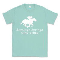 Seafoam Saratoga Springs New York Horse Racing Jockey Classic Tee - Craftify