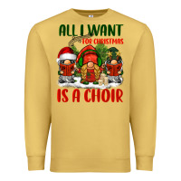 Antique Gold all i want for christmas is a choir Premium Sweatshirt - BarkalooDesign