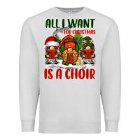 Dove Grey all i want for christmas is a choir Premium Sweatshirt - BarkalooDesign