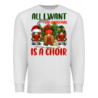 Oatmeal Heather all i want for christmas is a choir Premium Sweatshirt - BarkalooDesign