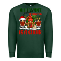 Sports Green all i want for christmas is a choir Premium Sweatshirt - BarkalooDesign