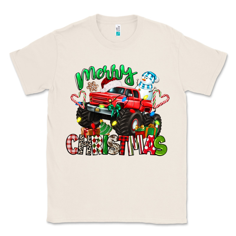 Merry Christmas Monster Truck Classic Tee by texasbilliewilder | Teevron