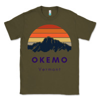 Army Green Okemo Vermont Skiing Snowboarding Hikers Gifts for VT Travel Classic Tee - InspiraDesign