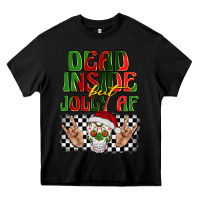 Black dead inside but jolly af Heavy Core Tee - BarkalooDesign