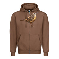 Chestnut Ccarolina Wren Zipper Hoodie - LillyAllenDesigns