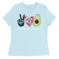 Baby Blue PEACE LOVE AVOCADOS Ladies Tee - Bettercallsaul