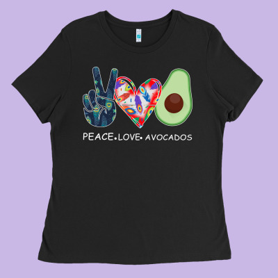 Peace Love Avocados Ladies Tee Designed By Bettercallsaul