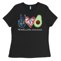 Black PEACE LOVE AVOCADOS Ladies Tee - Bettercallsaul