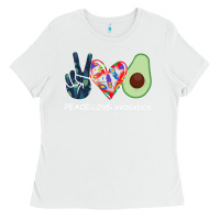 White PEACE LOVE AVOCADOS Ladies Tee - Bettercallsaul