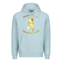 Blue Mist childhood cancer awareness children cure kids Premium Hoodie - DesignPulse