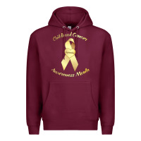 Burgundy childhood cancer awareness children cure kids Premium Hoodie - DesignPulse