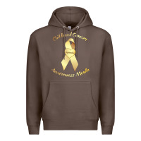 Coffee childhood cancer awareness children cure kids Premium Hoodie - DesignPulse