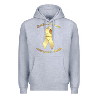 Heather Grey childhood cancer awareness children cure kids Premium Hoodie - DesignPulse
