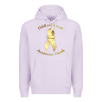 Lilac childhood cancer awareness children cure kids Premium Hoodie - DesignPulse