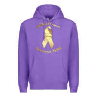 Purple childhood cancer awareness children cure kids Premium Hoodie - DesignPulse