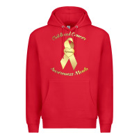 Red childhood cancer awareness children cure kids Premium Hoodie - DesignPulse