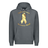 Rock childhood cancer awareness children cure kids Premium Hoodie - DesignPulse