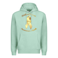 Seafoam childhood cancer awareness children cure kids Premium Hoodie - DesignPulse