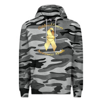 Slate Camo childhood cancer awareness children cure kids Premium Hoodie - DesignPulse