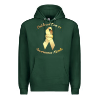 Sports Green childhood cancer awareness children cure kids Premium Hoodie - DesignPulse