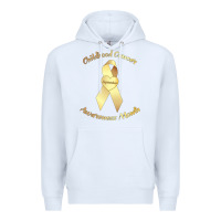 White childhood cancer awareness children cure kids Premium Hoodie - DesignPulse