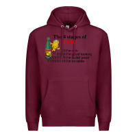 Burgundy the 4 stages of soju i'm rich i'm good looking t shirt Premium Hoodie - DesignPulse