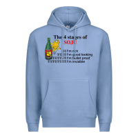 Colony Blue the 4 stages of soju i'm rich i'm good looking t shirt Premium Hoodie - DesignPulse