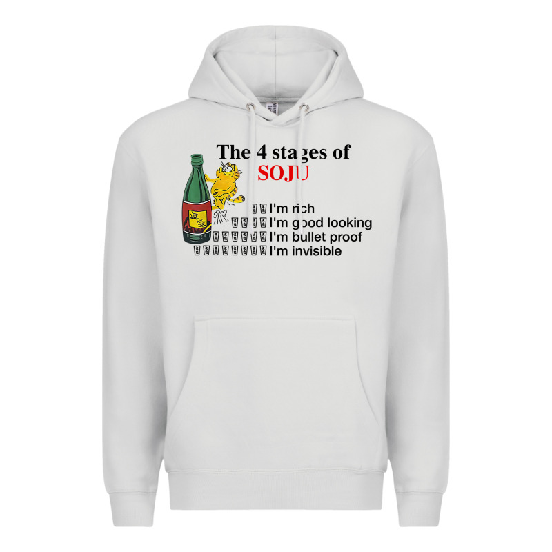 The 4 Stages Of Soju I'm Rich I'm Good Looking T Shirt Premium Hoodie by DesignPulse | Teevron