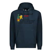 Navy the 4 stages of soju i'm rich i'm good looking t shirt Premium Hoodie - DesignPulse
