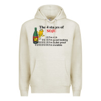 Oatmeal Heather the 4 stages of soju i'm rich i'm good looking t shirt Premium Hoodie - DesignPulse
