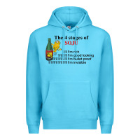 Ocean Blue the 4 stages of soju i'm rich i'm good looking t shirt Premium Hoodie - DesignPulse