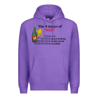 Purple the 4 stages of soju i'm rich i'm good looking t shirt Premium Hoodie - DesignPulse