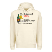 Sandshell the 4 stages of soju i'm rich i'm good looking t shirt Premium Hoodie - DesignPulse