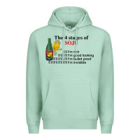 Seafoam the 4 stages of soju i'm rich i'm good looking t shirt Premium Hoodie - DesignPulse