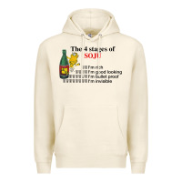 Tofu the 4 stages of soju i'm rich i'm good looking t shirt Premium Hoodie - DesignPulse