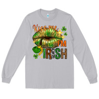 Moon Dust St. Patrick's Kiss me I'm Irish with lip Long Sleeve Tee - HowdyJamesFarm