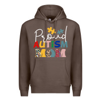 Coffee Proud Autism Mom Leopard Pattern Design Autism Awa Premium Hoodie - CowhideDigitalArt