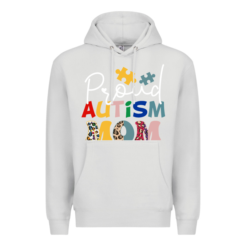 Proud Autism Mom Leopard Pattern Design Autism Awa Premium Hoodie by CowhideDigitalArt | Teevron