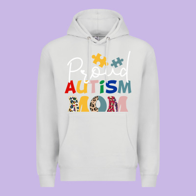 Proud Autism Mom Leopard Pattern Design Autism Awa Premium Hoodie Designed By Cowhidedigitalart