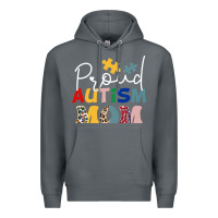 Rock Proud Autism Mom Leopard Pattern Design Autism Awa Premium Hoodie - CowhideDigitalArt