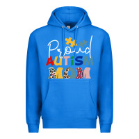 True Royal Proud Autism Mom Leopard Pattern Design Autism Awa Premium Hoodie - CowhideDigitalArt