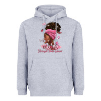 Heather Grey stronger than cancer Heavyweight Hoodie - BarkalooDesign
