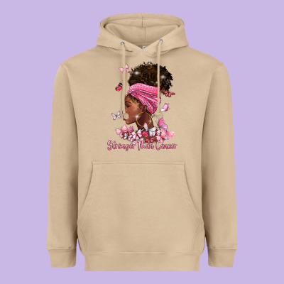 Stronger Than Cancer Heavyweight Hoodie Designed By Barkaloodesign